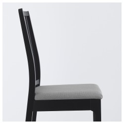 Фото3.Кресло черный, Orrsta светло-серый EKEDALEN 004.343.95 IKEA